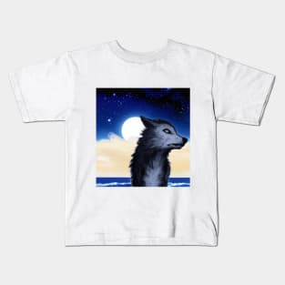 Wolf moon Kids T-Shirt